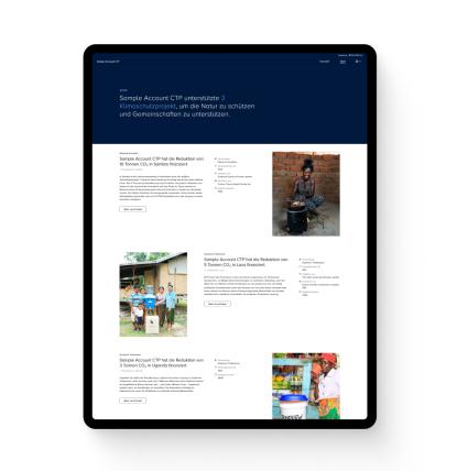 transparency page tablet climate projects