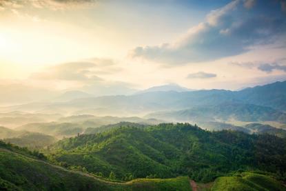 soft hills in dust