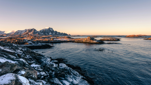 coast line at sunset